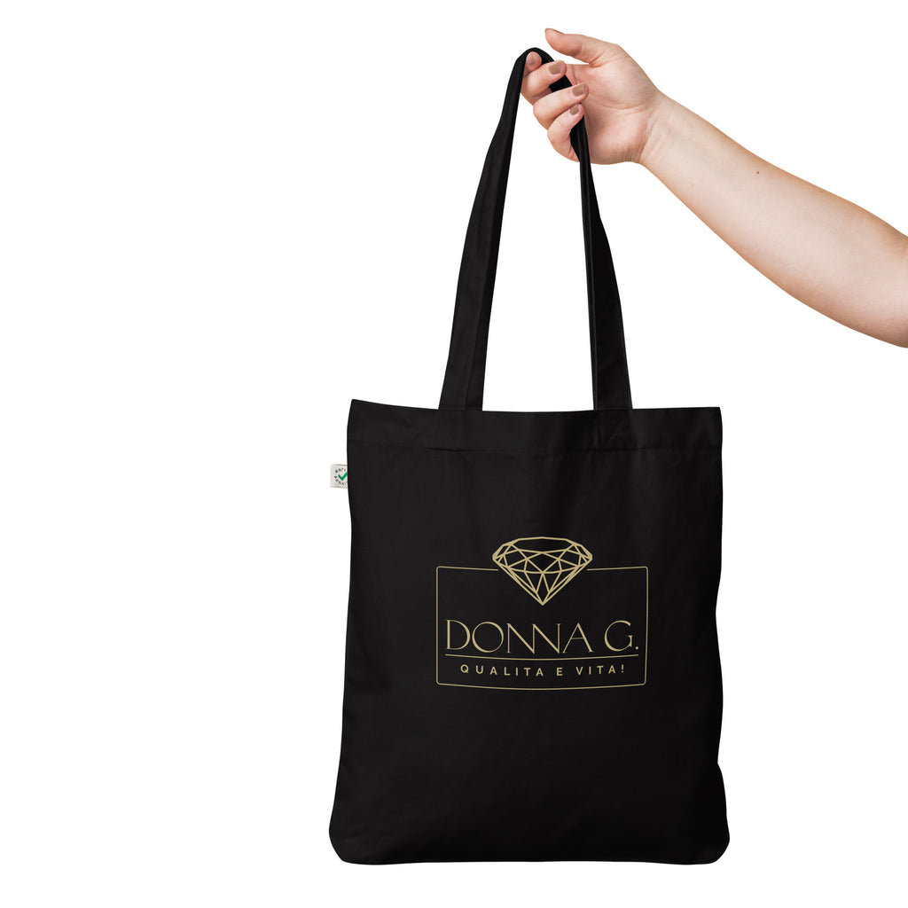 100% Organic fashion tote bag -- Donna G. -- Black
