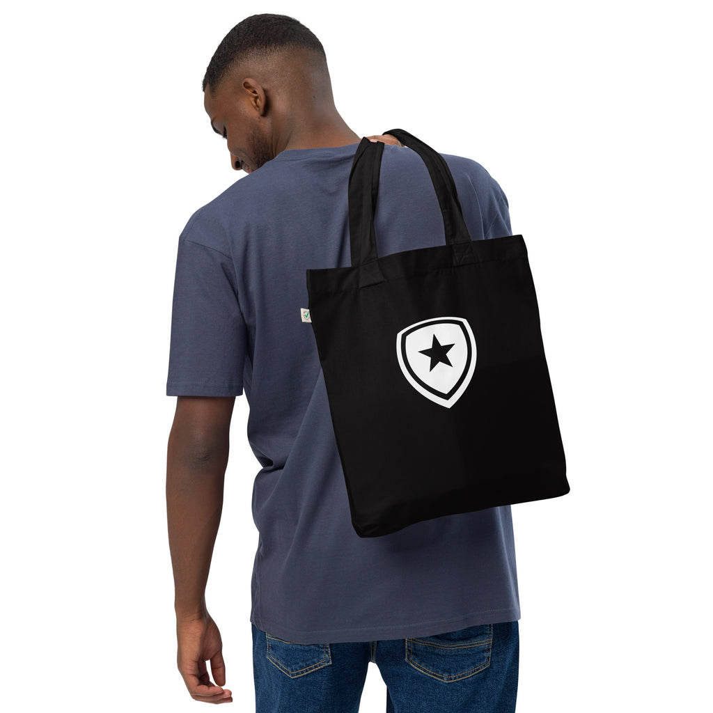 100% Organic Fashion Tote Bag --CH Style-- Black