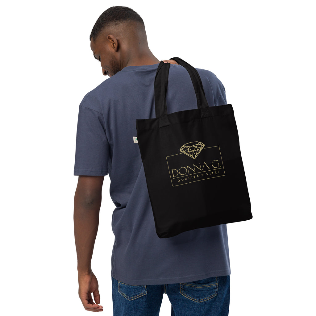 100% Organic fashion tote bag -- Donna G. -- Black