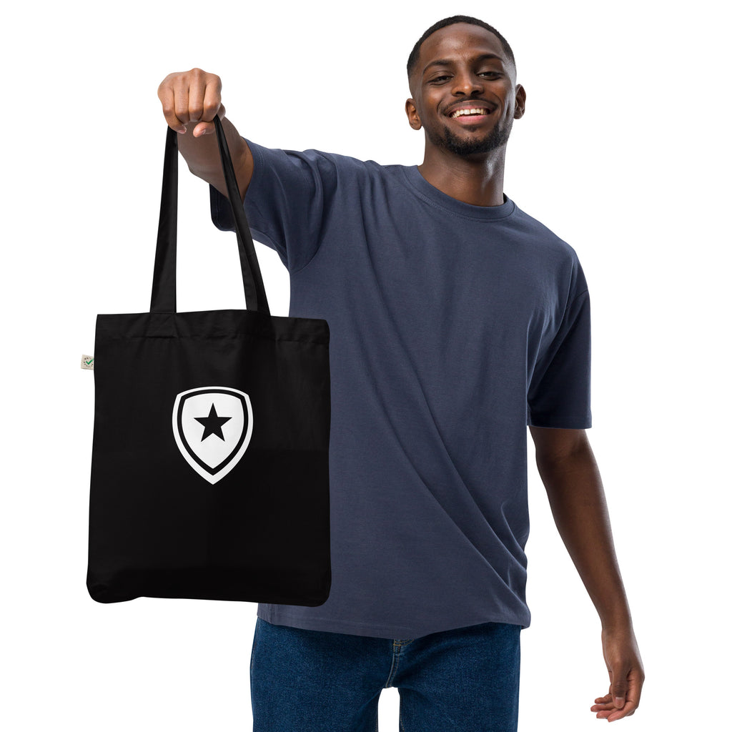 100% Organic Fashion Tote Bag --CH Style-- Black