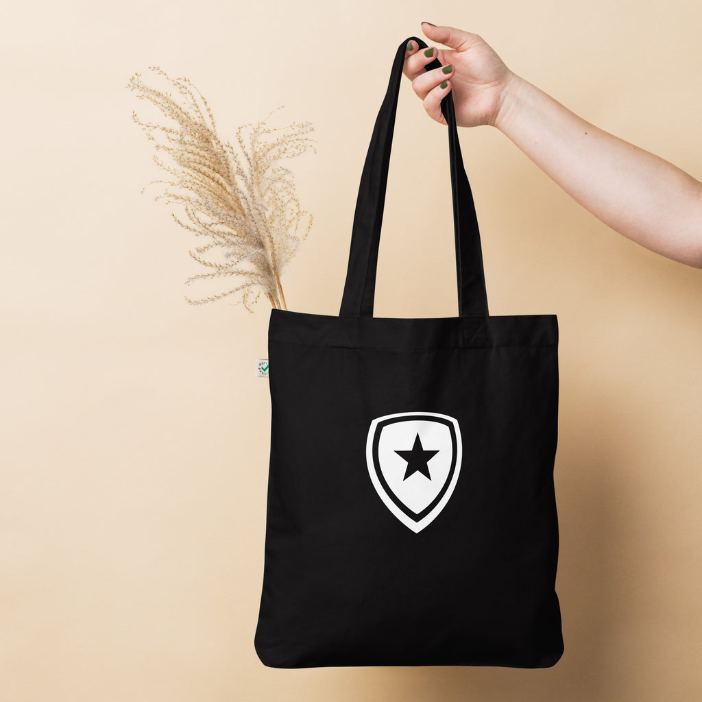 100% Organic Fashion Tote Bag --CH Style-- Black