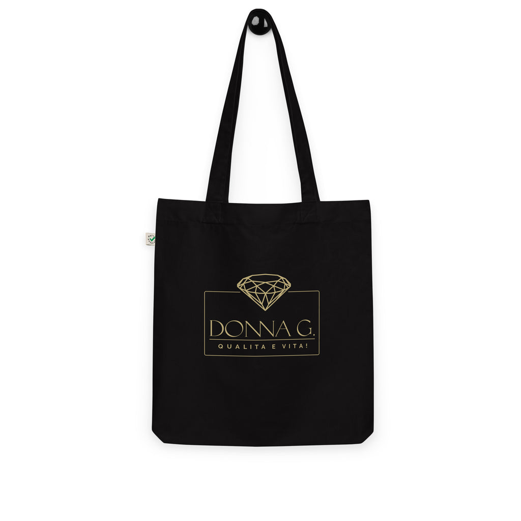 100% Organic fashion tote bag -- Donna G. -- Black