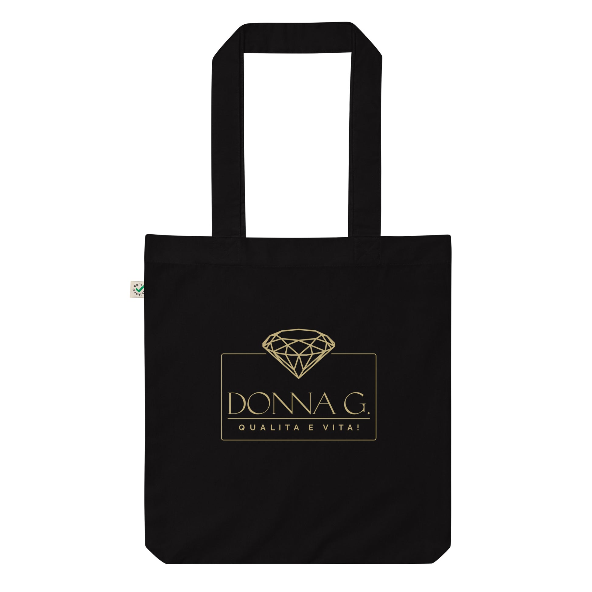 100% Organic fashion tote bag -- Donna G. -- Black