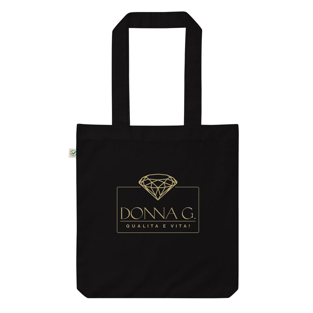 100% Organic fashion tote bag -- Donna G. -- Black