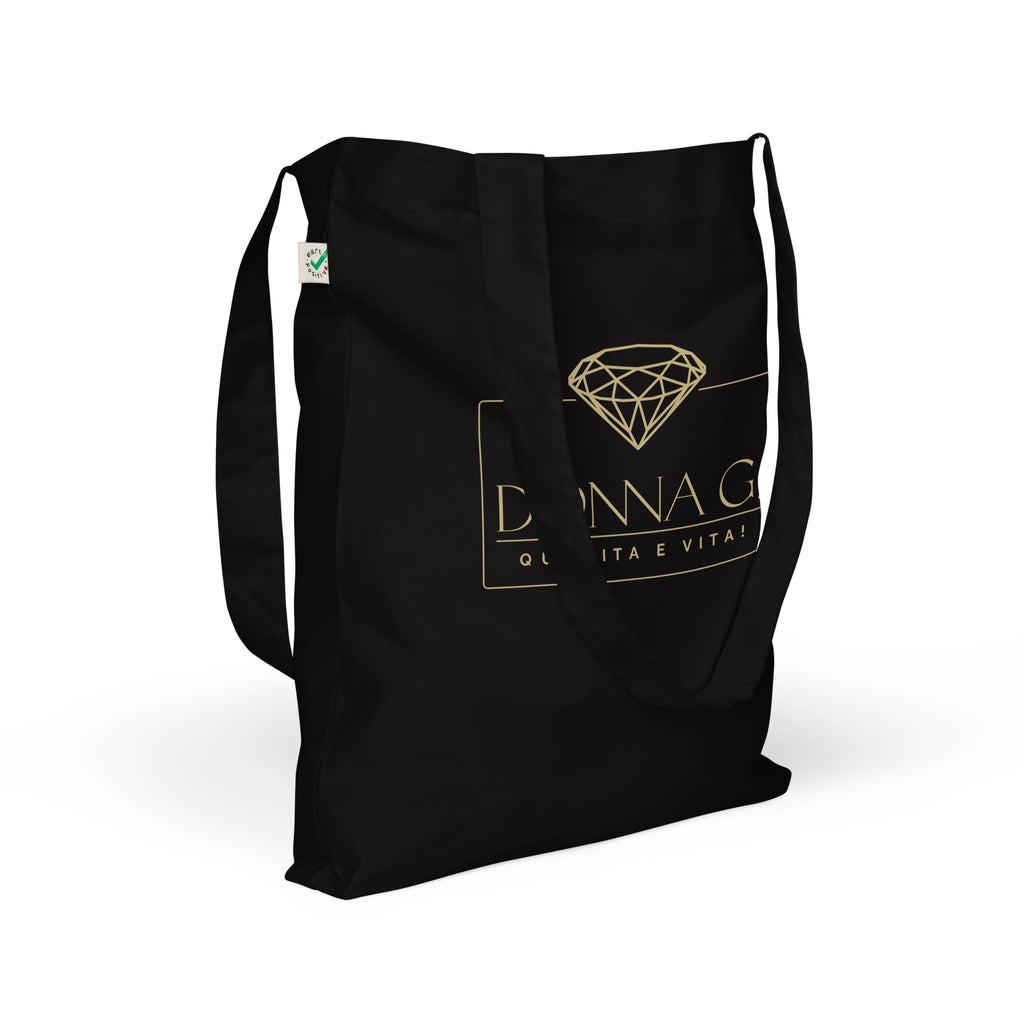 100% Organic fashion tote bag -- Donna G. -- Black