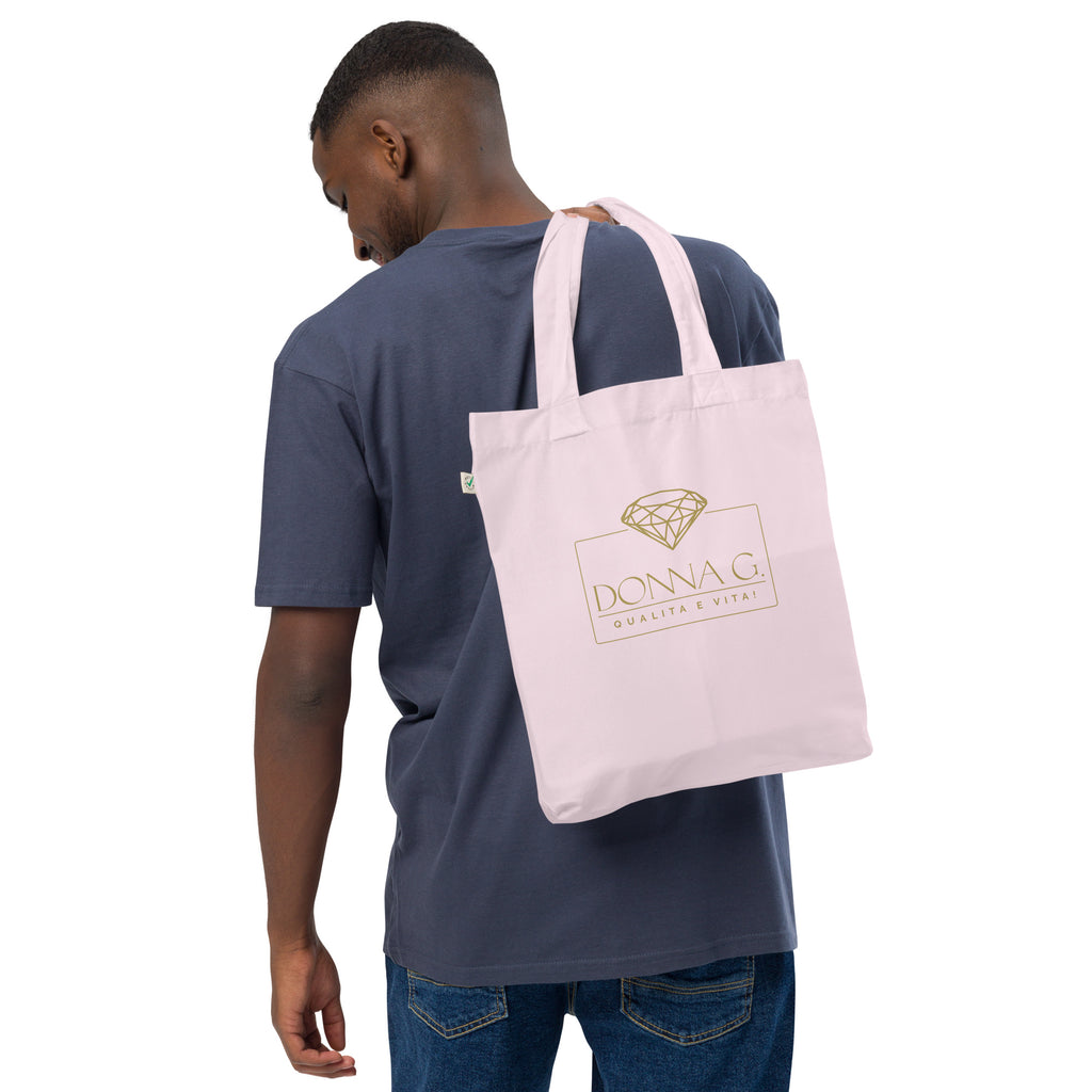 100% Organic Fashion Tote Bag --Donna G.-- Pink