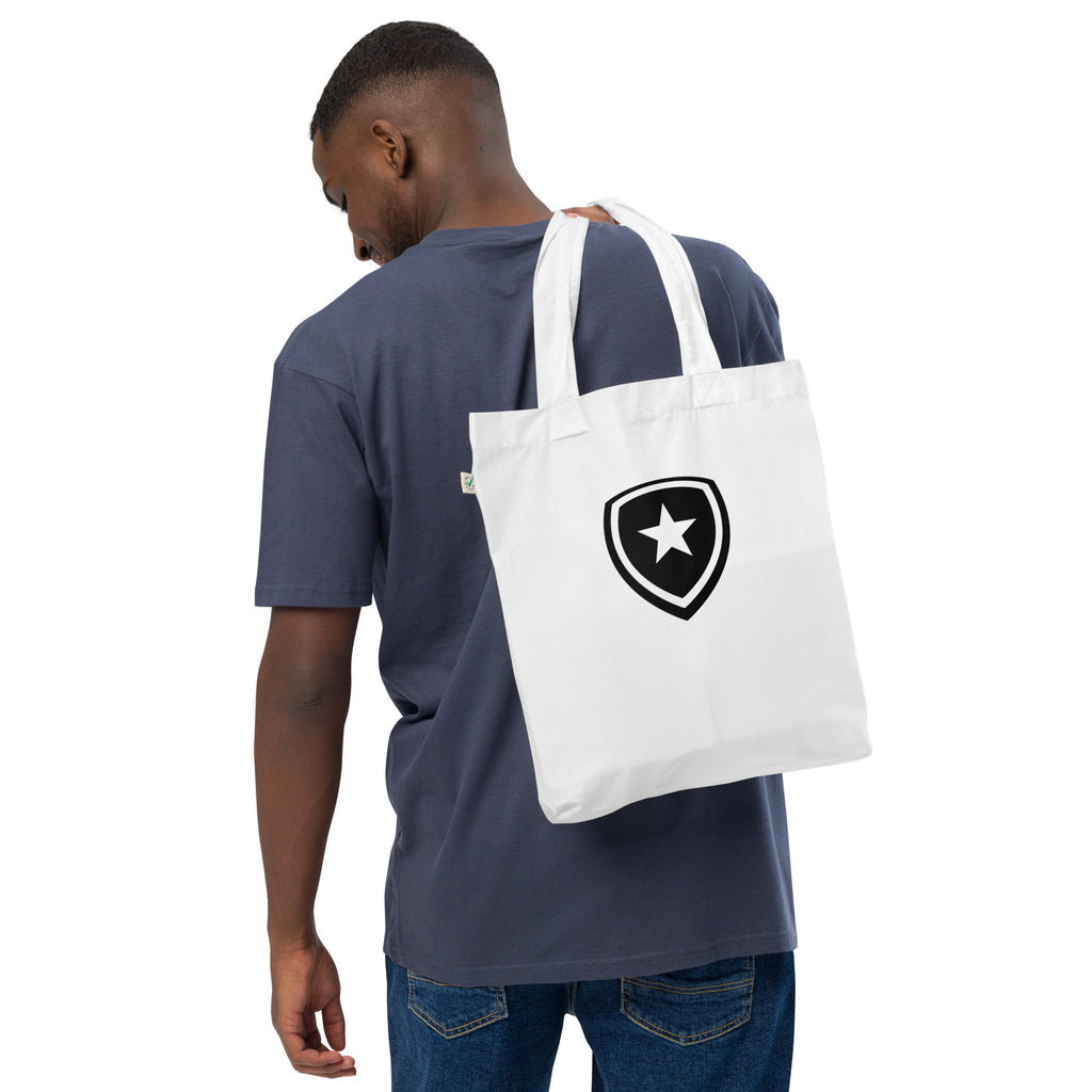 100% Organic Fashion Tote Bag --CH Style-- White