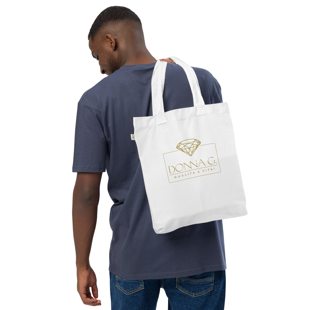100% Organic fashion tote bag --Donna G.-- White