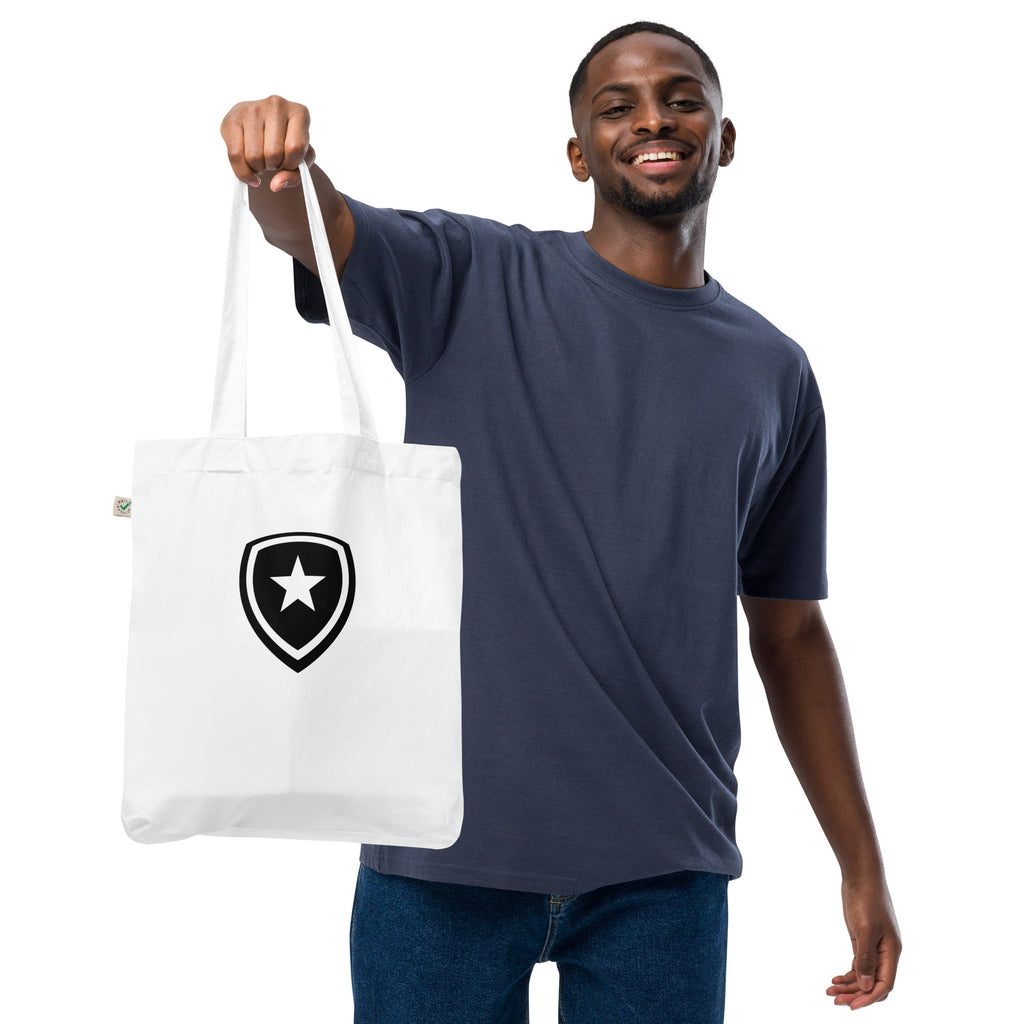 100% Organic Fashion Tote Bag --CH Style-- White
