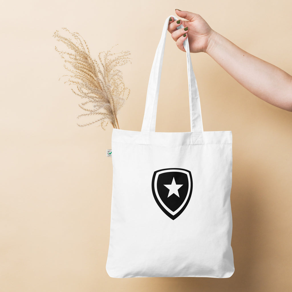 100% Organic Fashion Tote Bag --CH Style-- White