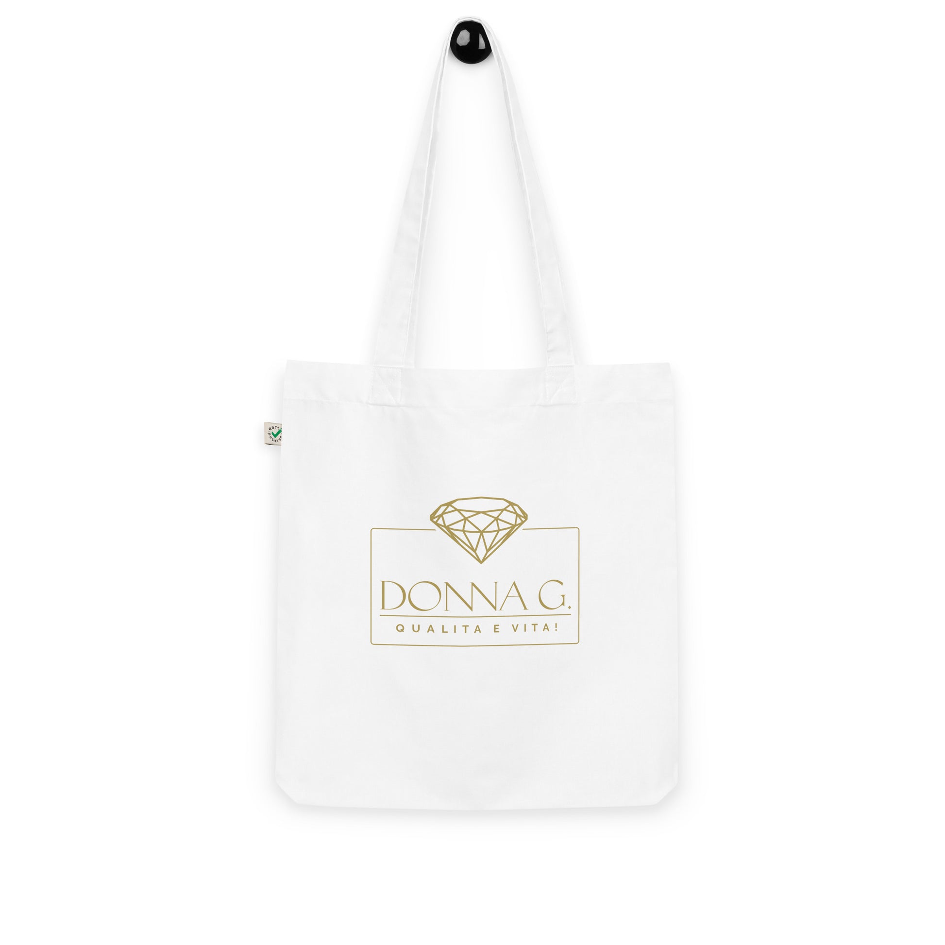 100% Organic fashion tote bag --Donna G.-- White