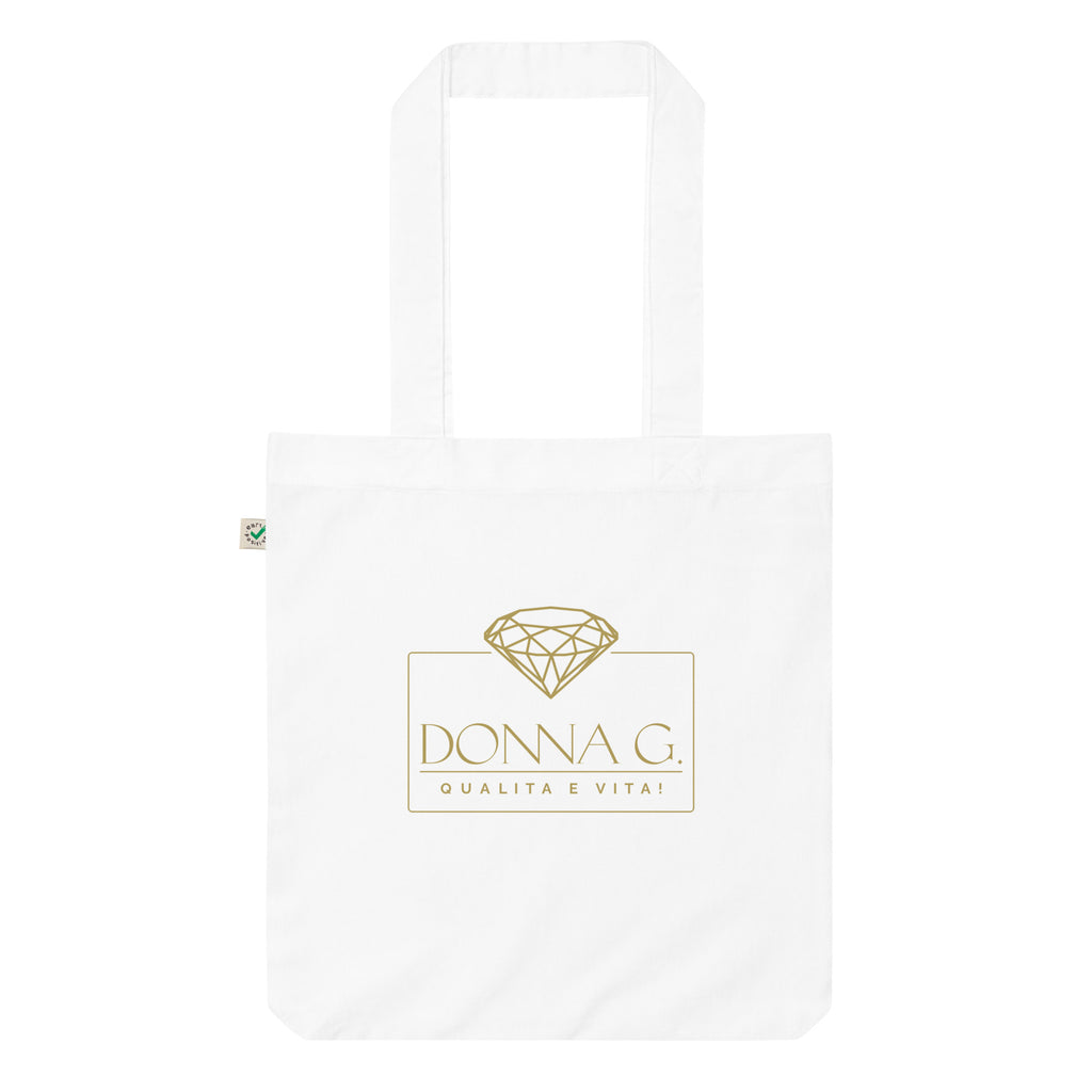 100% Organic fashion tote bag --Donna G.-- White