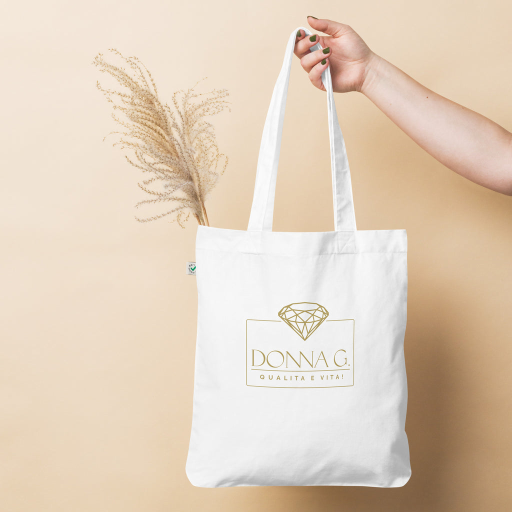100% Organic fashion tote bag --Donna G.-- White