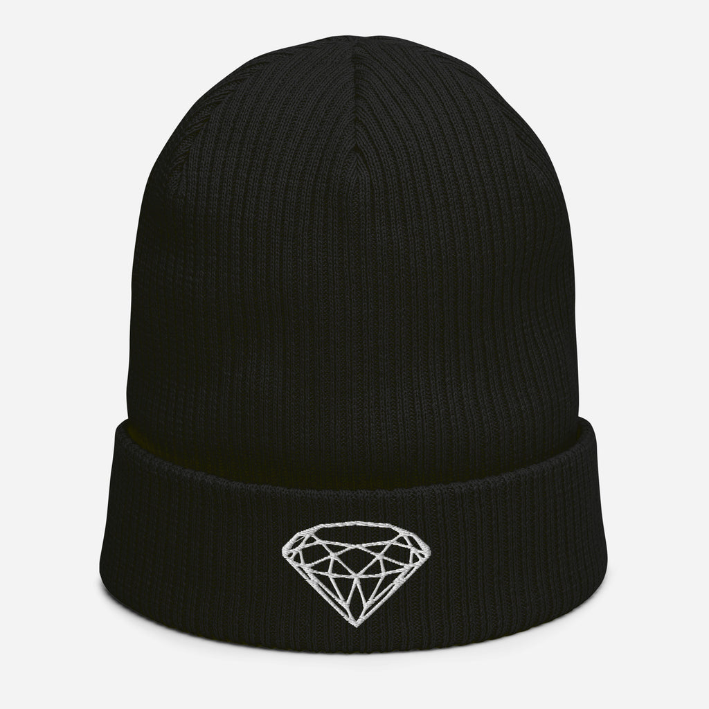 100% Organic Ribbed Beanie --Donna G.-- Black