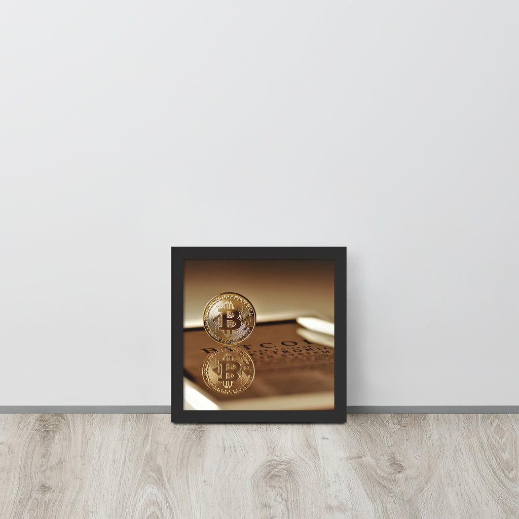 Bitcoin -- High Quality -- Framed on photo paper