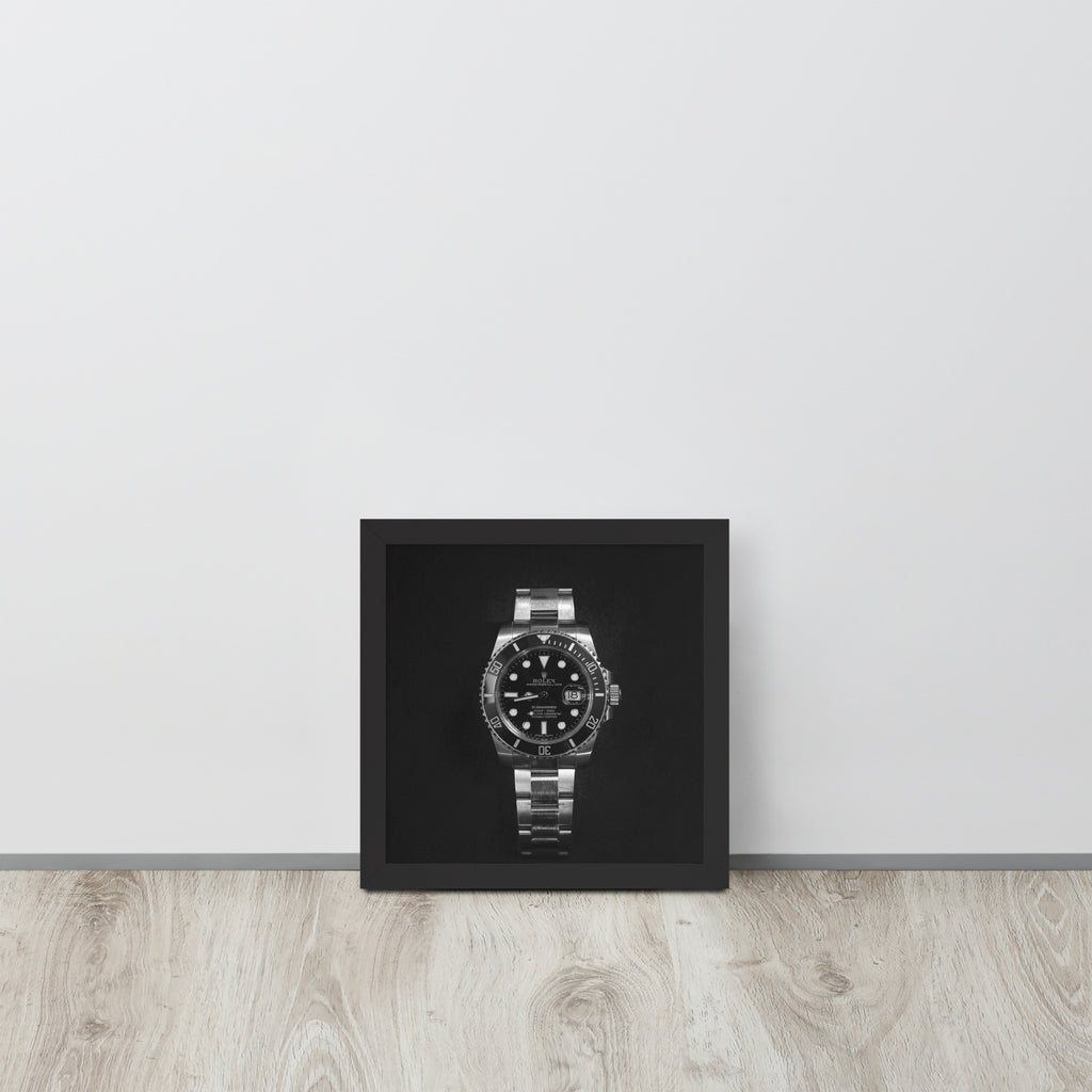 ROLEX Black/White -- High Quality -- Framed on photo paper