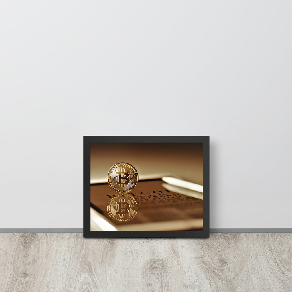 Bitcoin -- High Quality -- Framed on photo paper