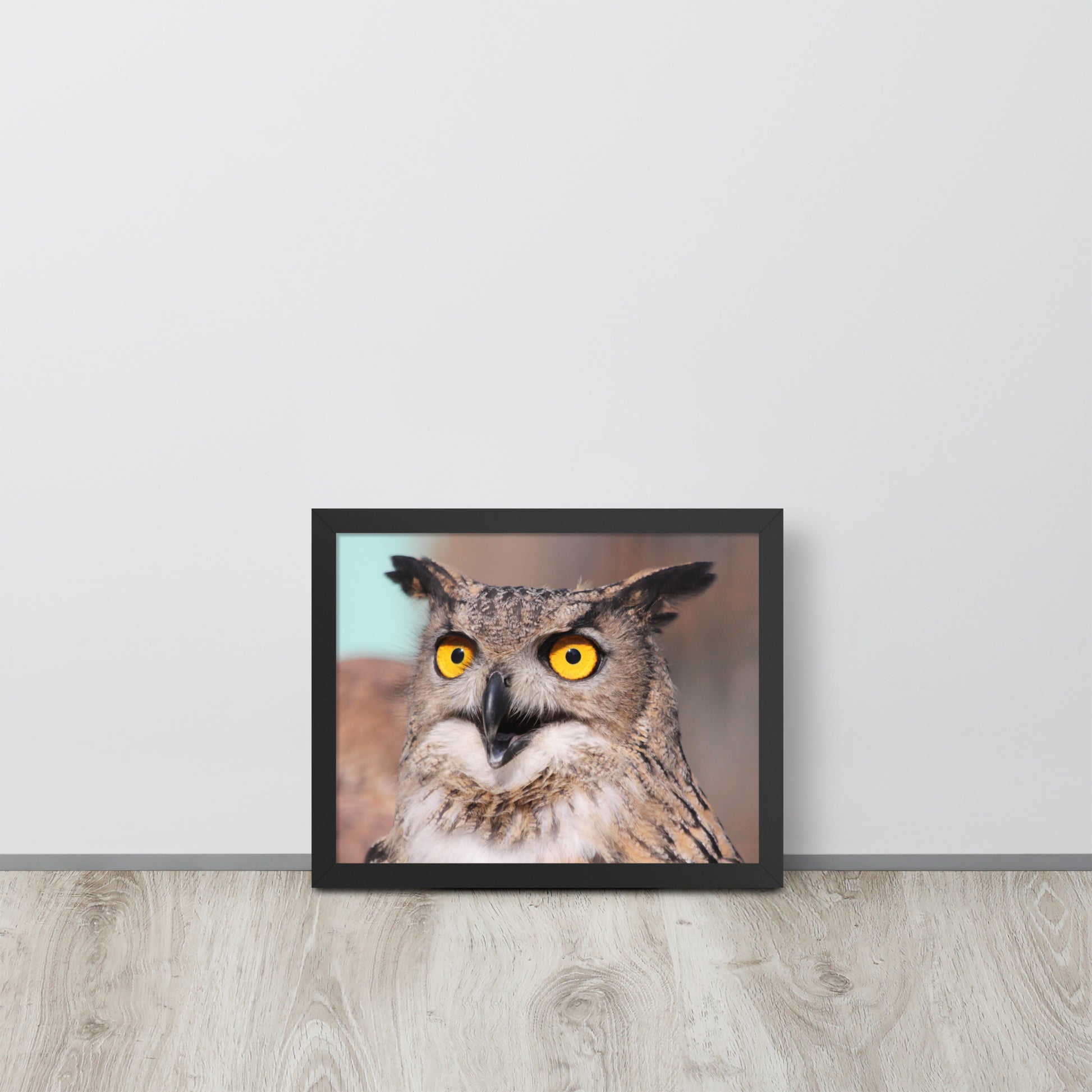 Owl -- High Quallity -- Framed on photo paper