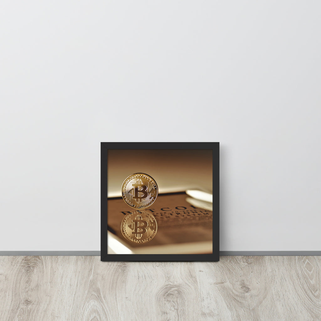 Bitcoin -- High Quality -- Framed on photo paper