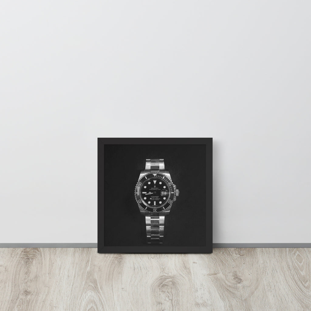 ROLEX Black/White -- High Quality -- Framed on photo paper