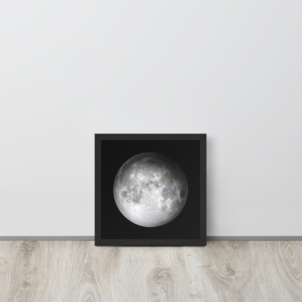 The Moon -- High Quality -- Framed on photo paper