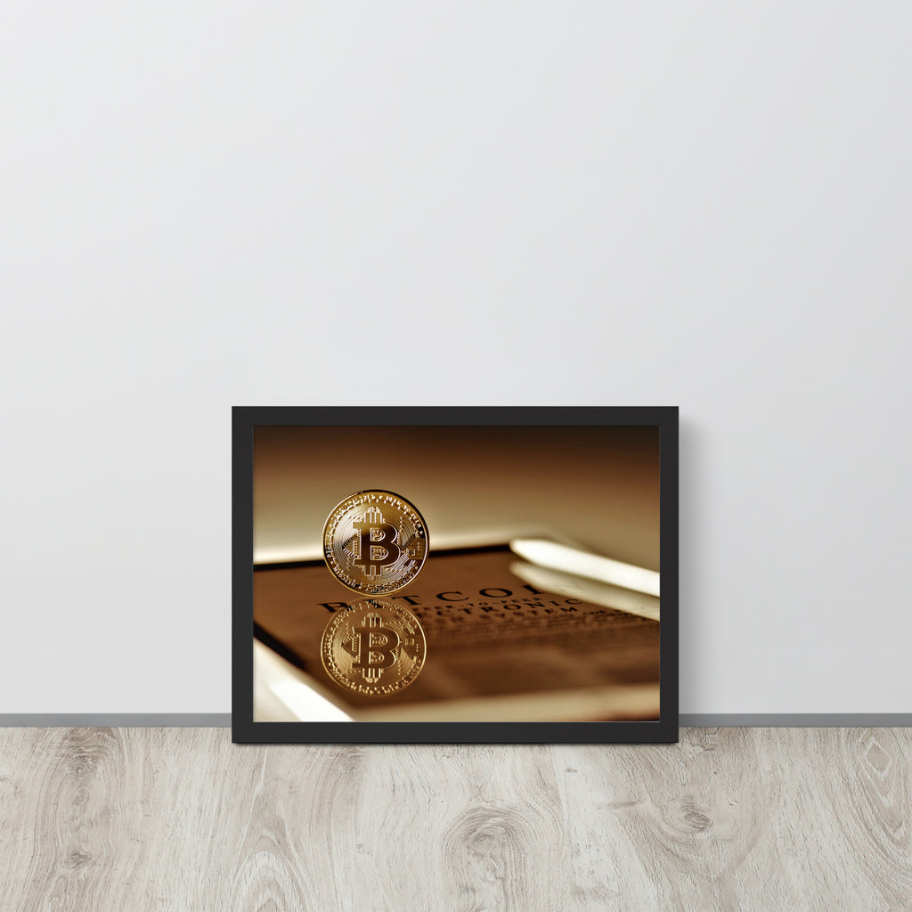 Bitcoin -- High Quality -- Framed on photo paper