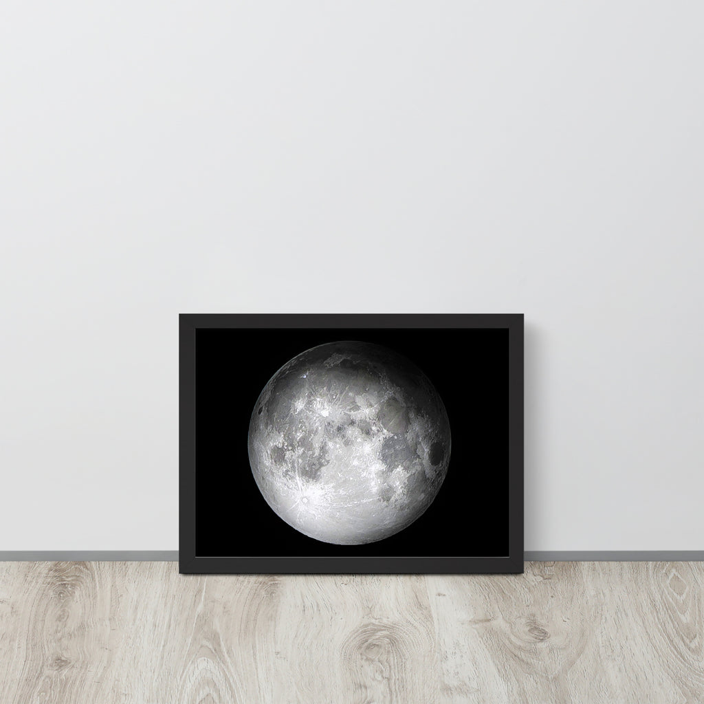 The Moon -- High Quality -- Framed on photo paper