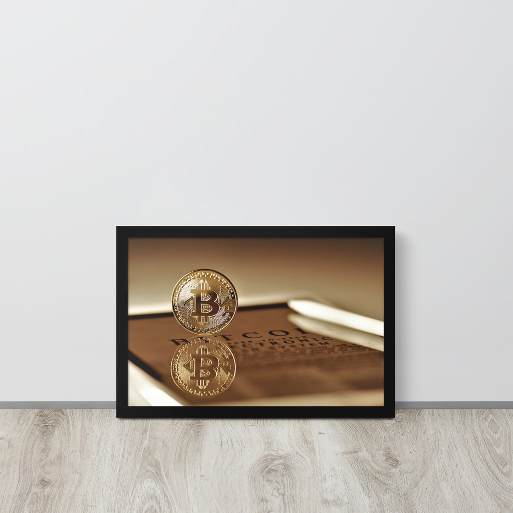 Bitcoin -- High Quality -- Framed on photo paper