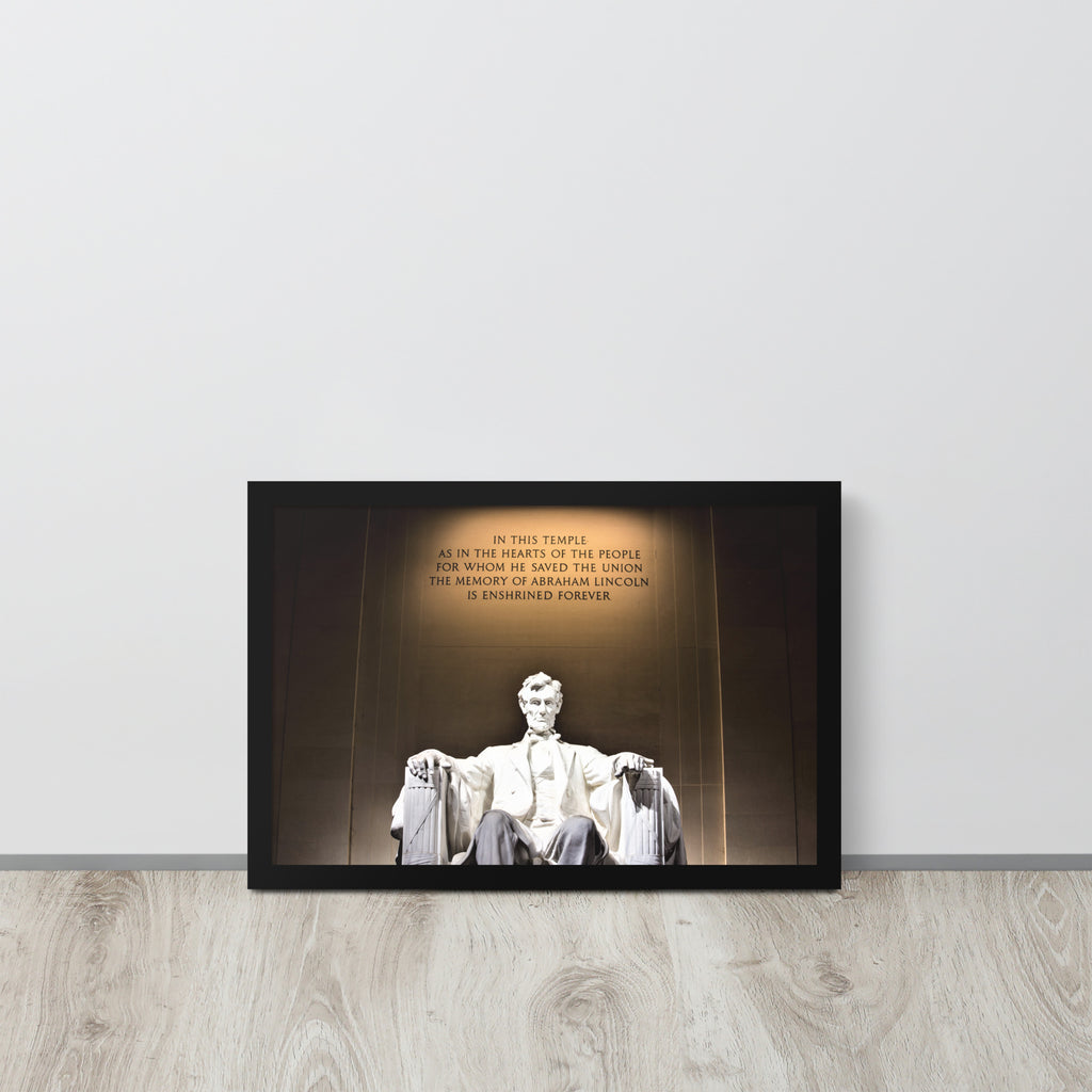 Abraham Lincoln -- High Quality -- Framed on photo paper