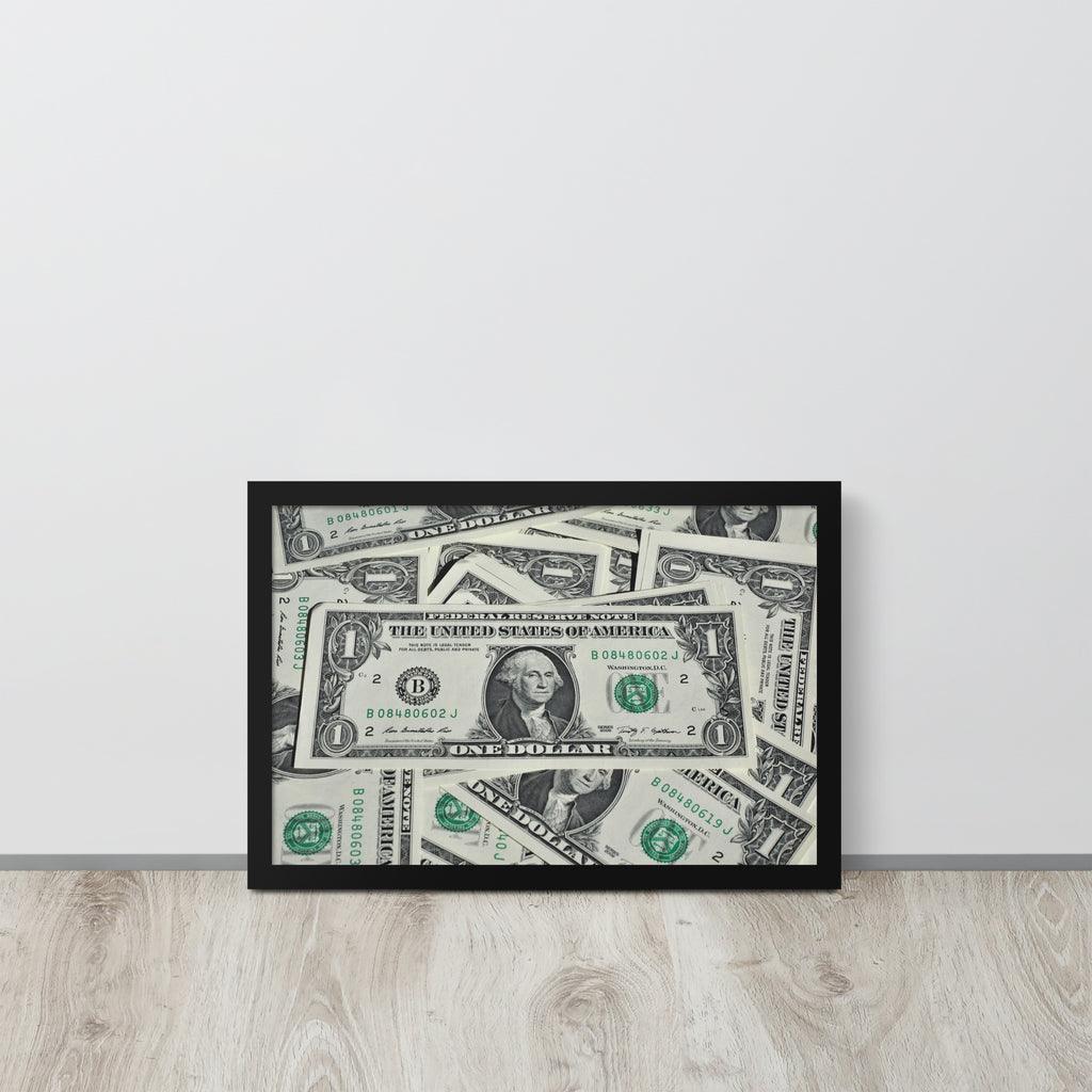 One Dollar -- High Quality -- Framed on photo paper