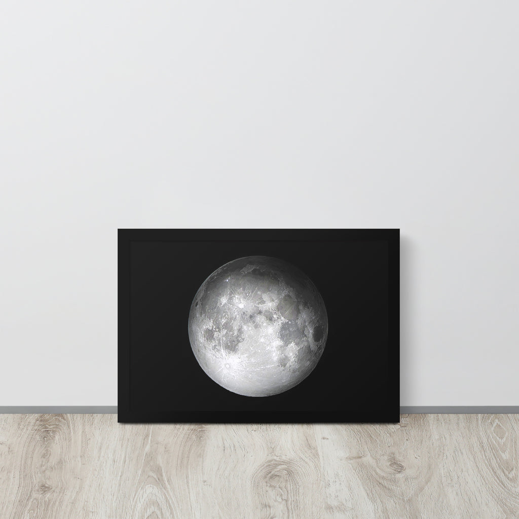 The Moon -- High Quality -- Framed on photo paper