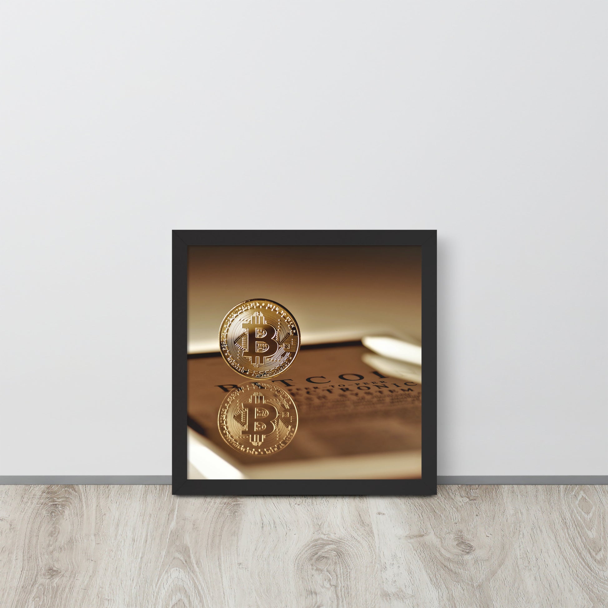 Bitcoin -- High Quality -- Framed on photo paper