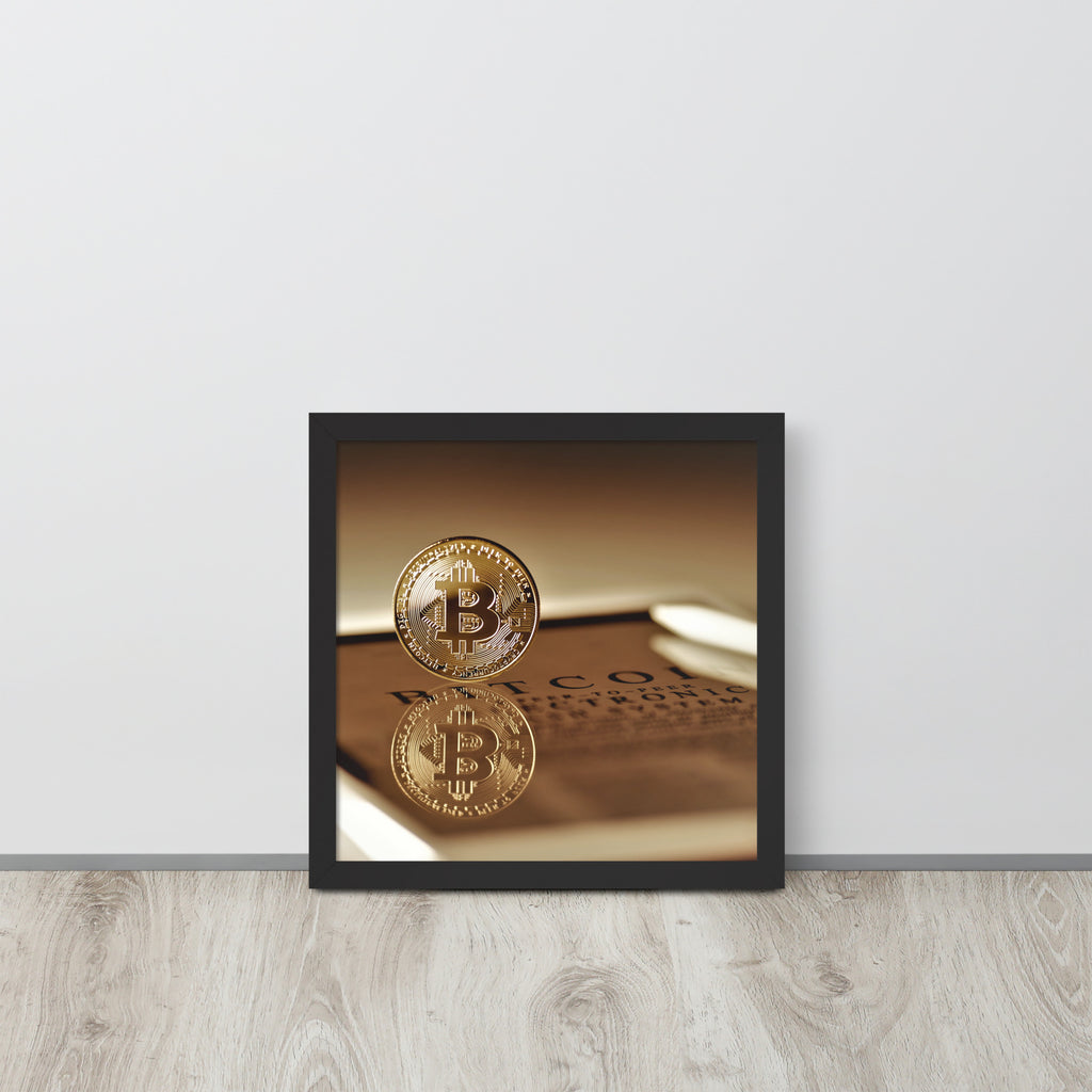 Bitcoin -- High Quality -- Framed on photo paper