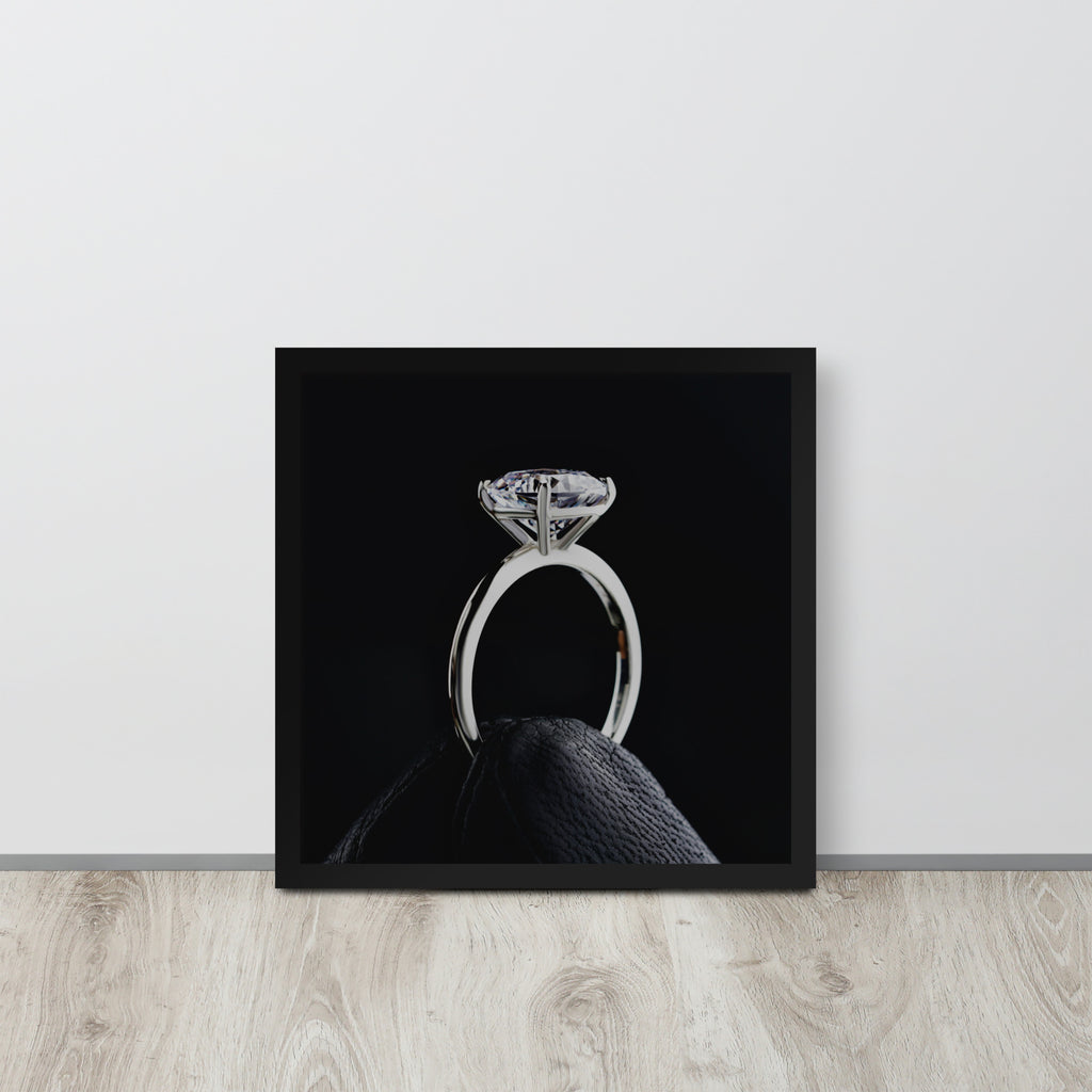 Diamond Ring -- High Quality -- Framed on photo paper