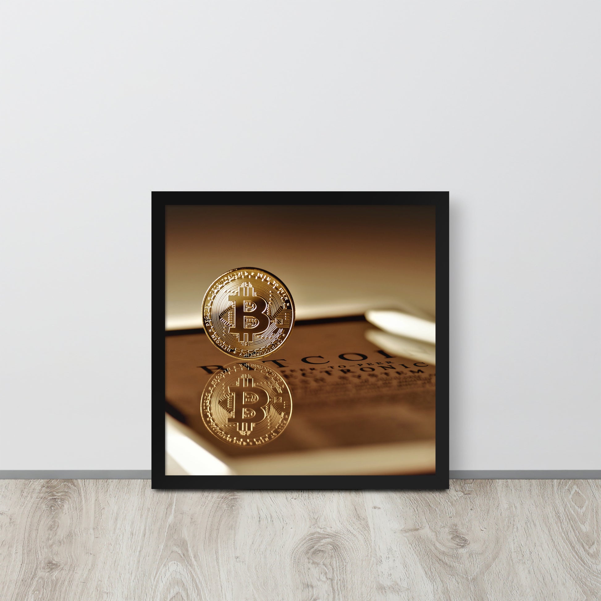 Bitcoin -- High Quality -- Framed on photo paper