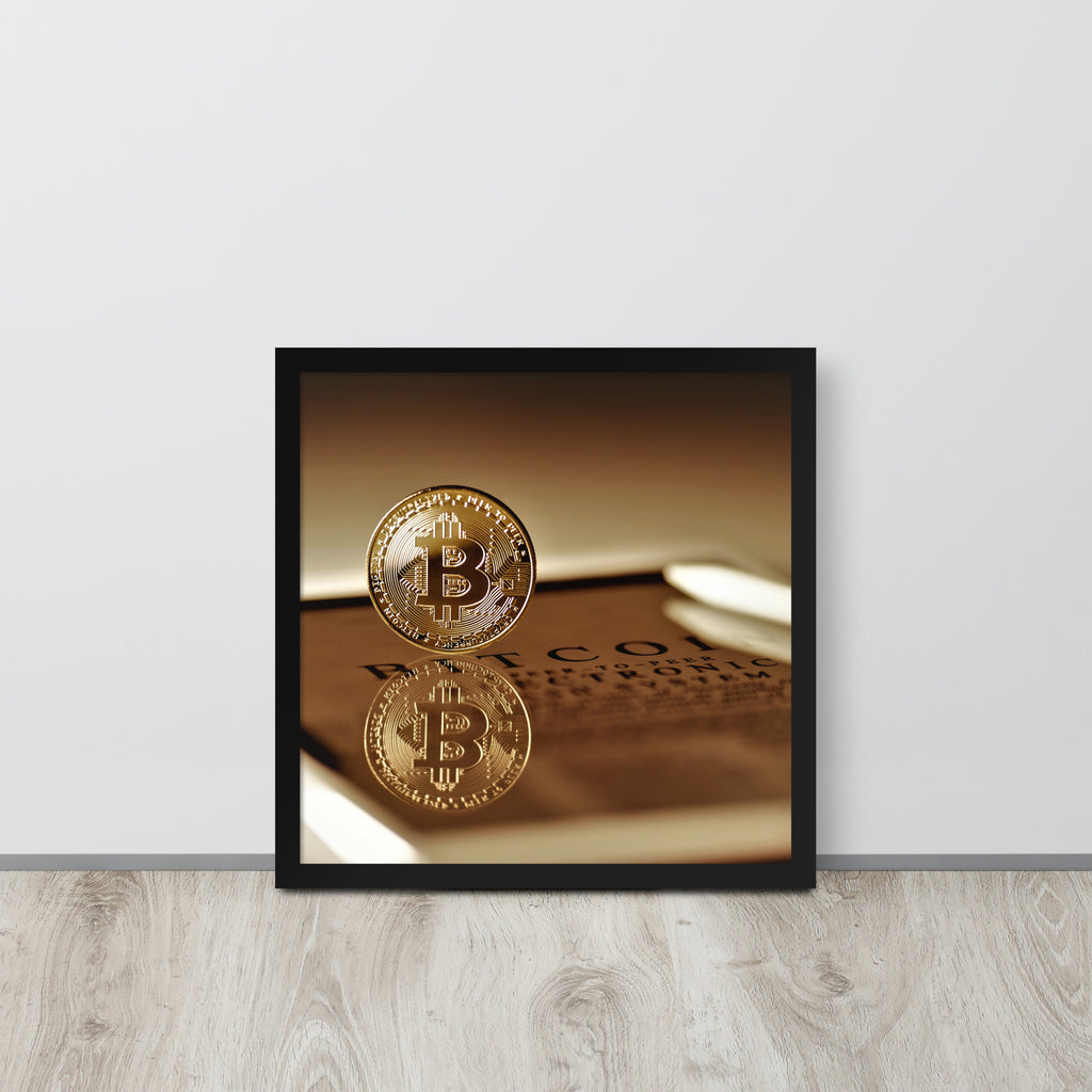 Bitcoin -- High Quality -- Framed on photo paper