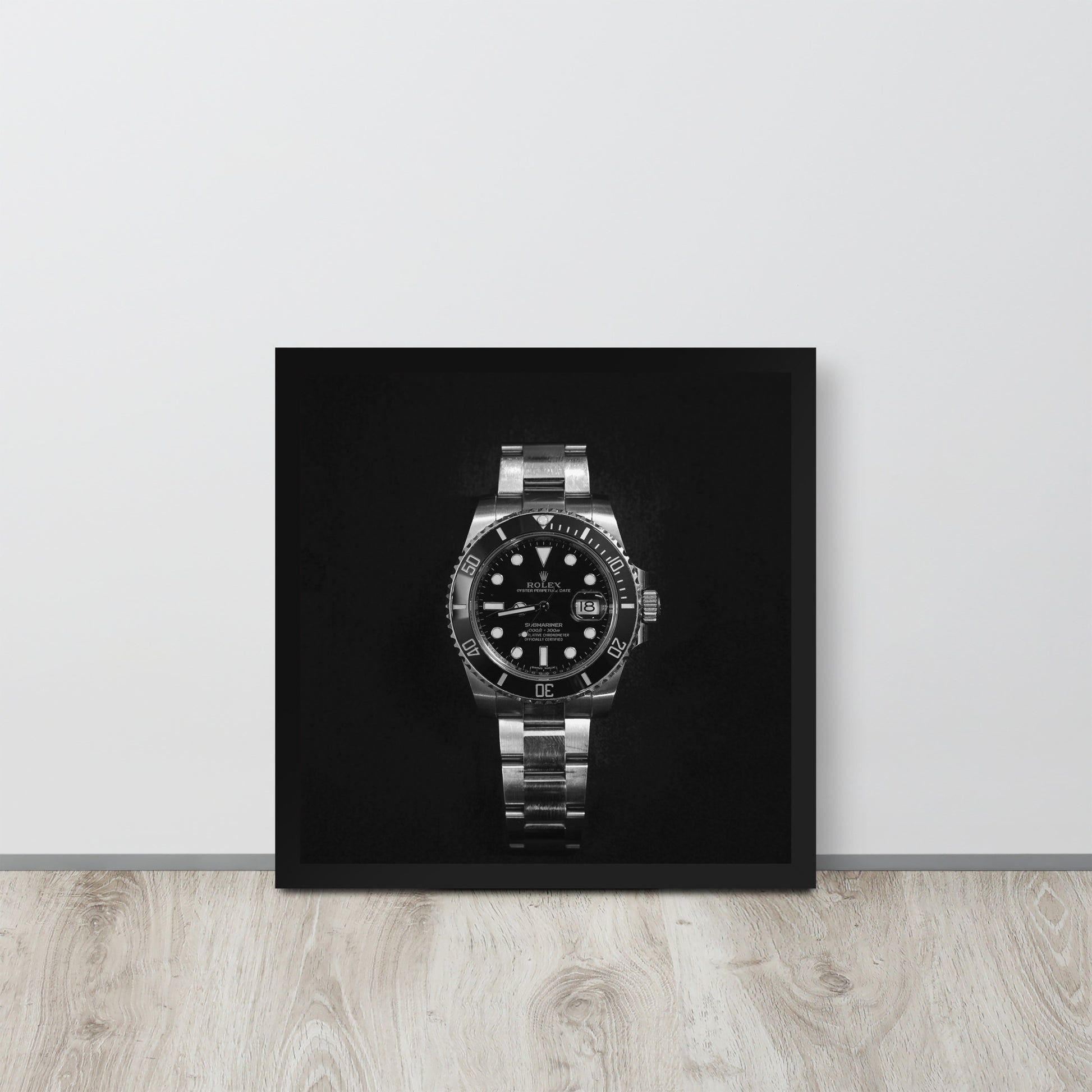 ROLEX Black/White -- High Quality -- Framed on photo paper