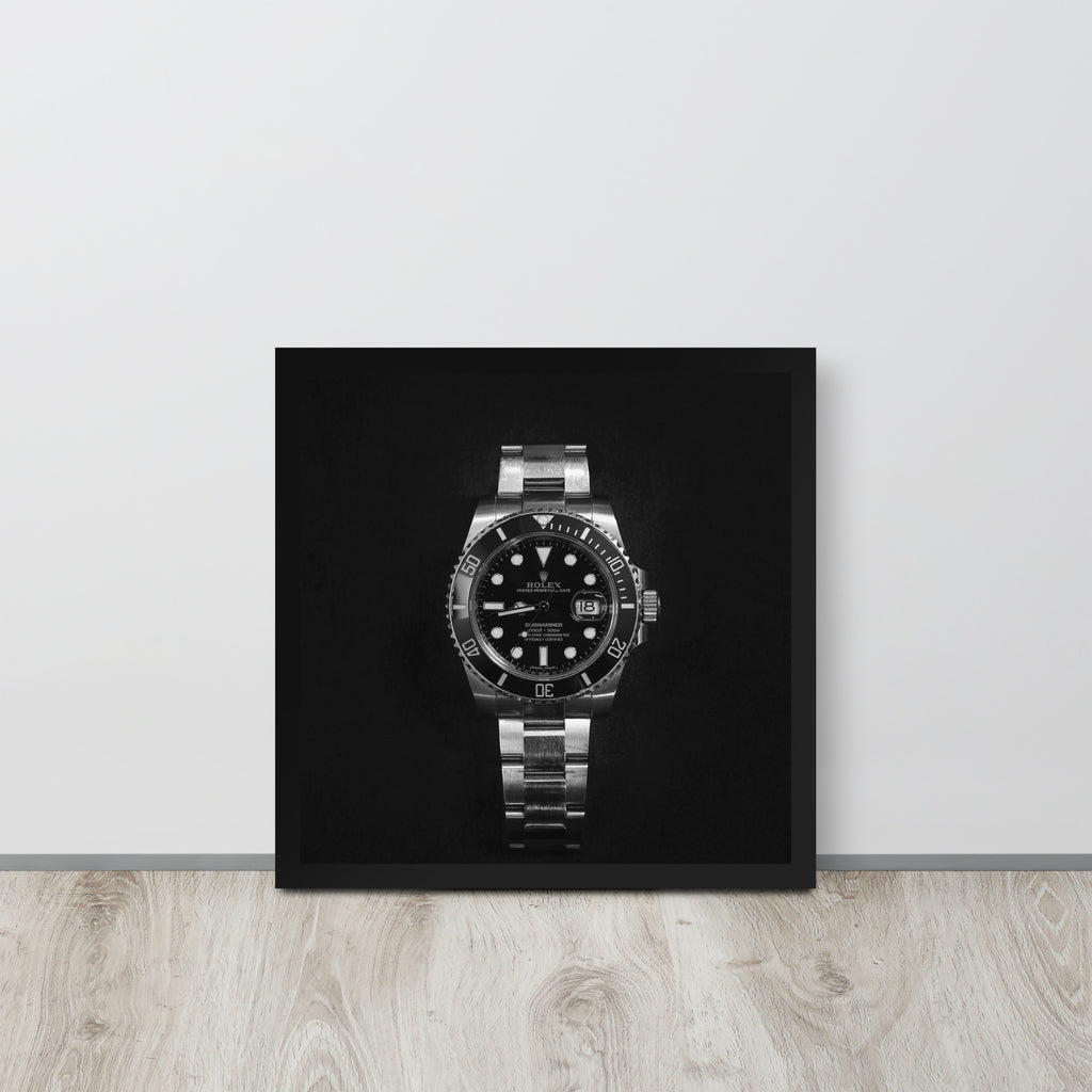 ROLEX Black/White -- High Quality -- Framed on photo paper