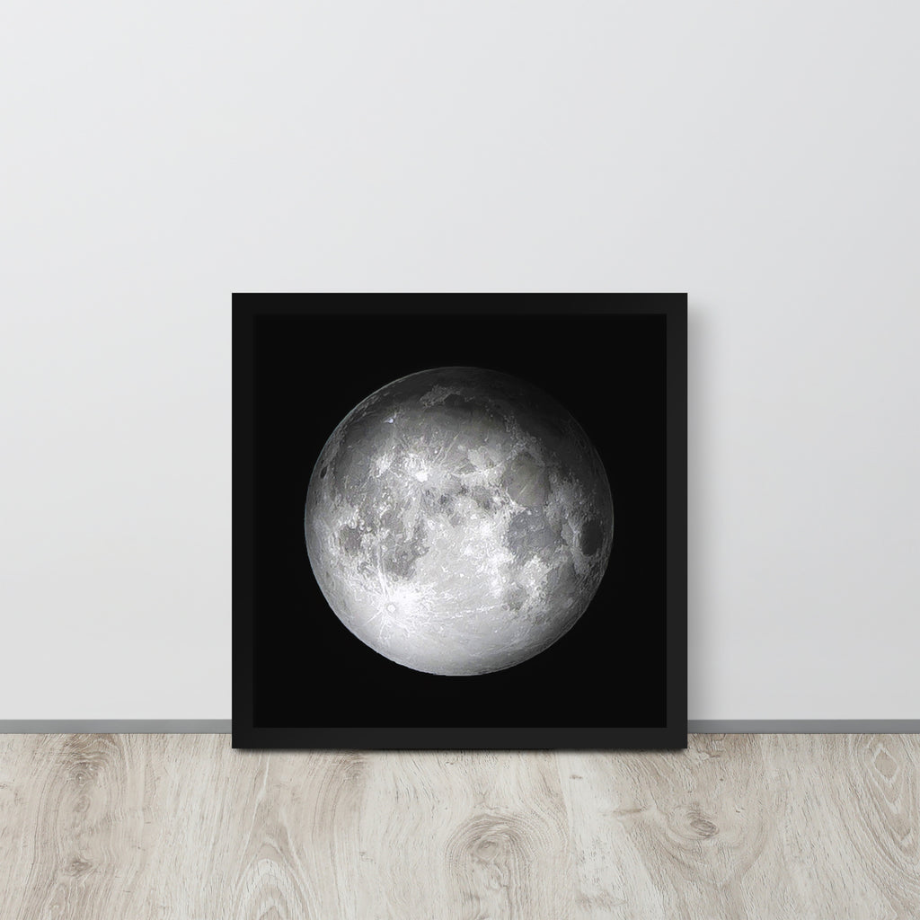 The Moon -- High Quality -- Framed on photo paper