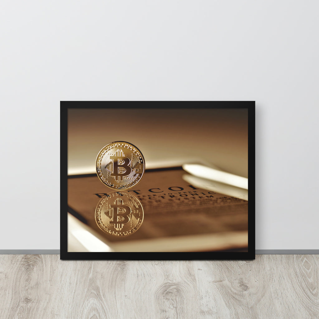Bitcoin -- High Quality -- Framed on photo paper