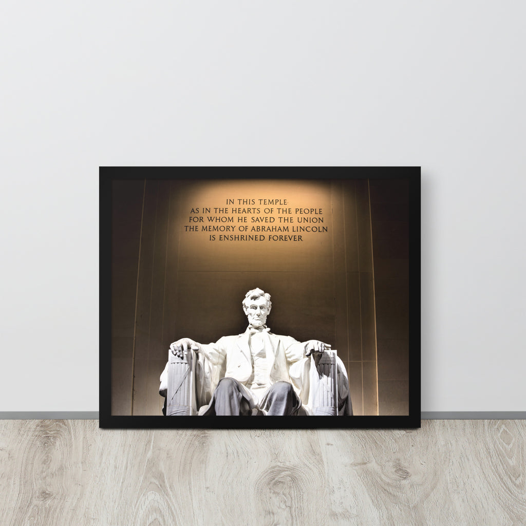 Abraham Lincoln -- High Quality -- Framed on photo paper