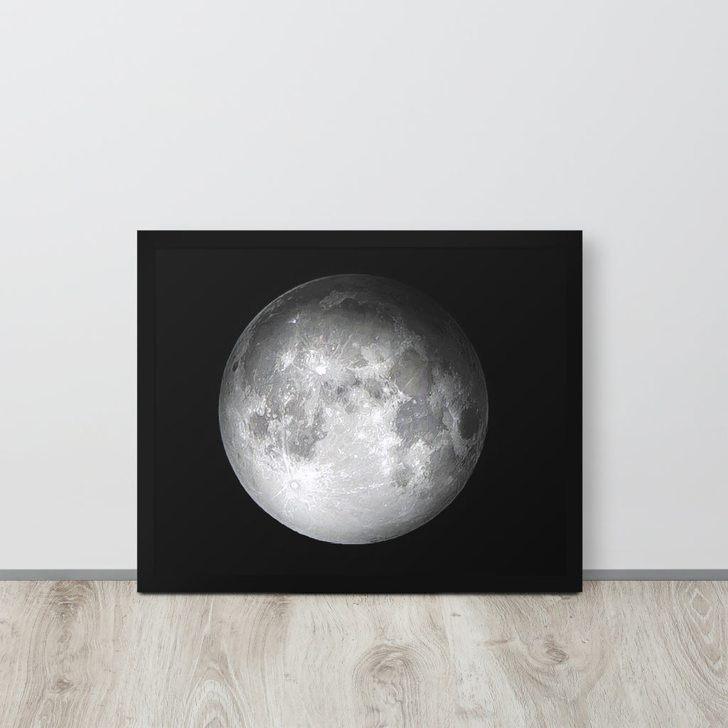 The Moon -- High Quality -- Framed on photo paper
