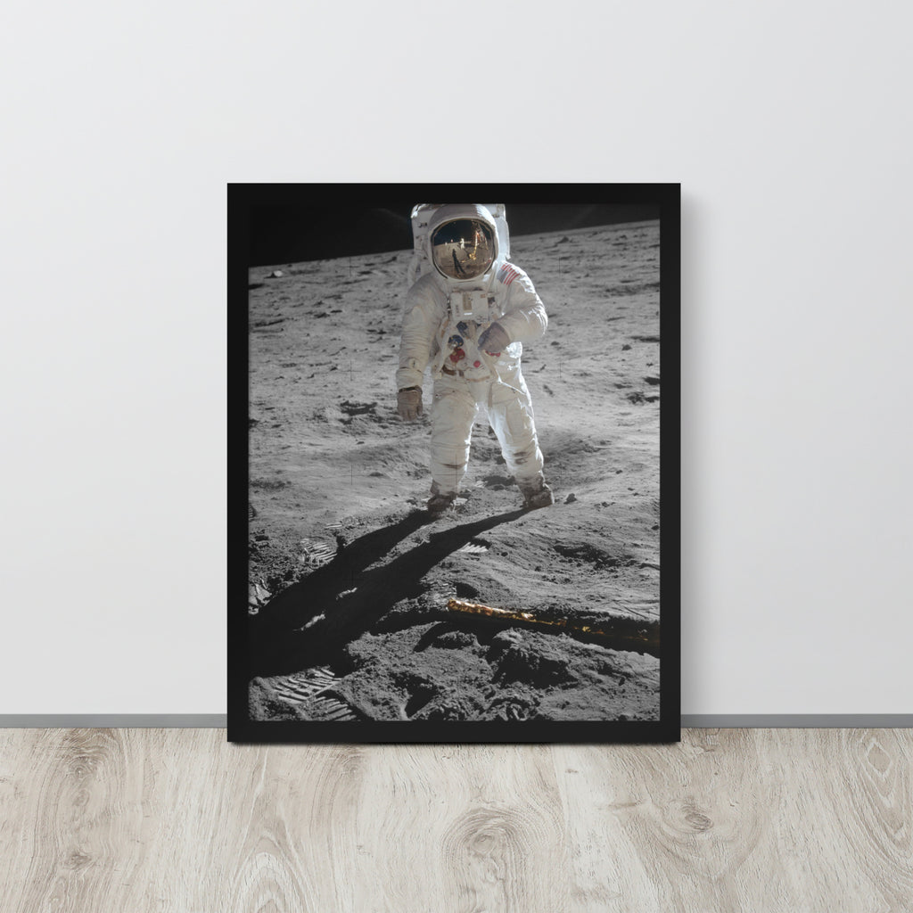 First Step on the Moon -- High Quality -- Framed on photo paper