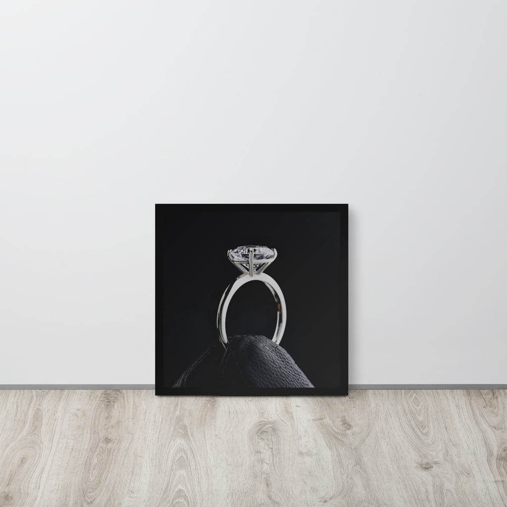 Diamond Ring -- High Quality -- Framed on photo paper