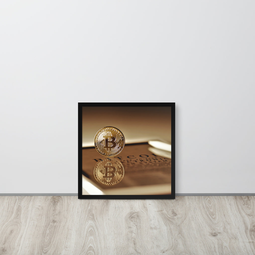 Bitcoin -- High Quality -- Framed on photo paper