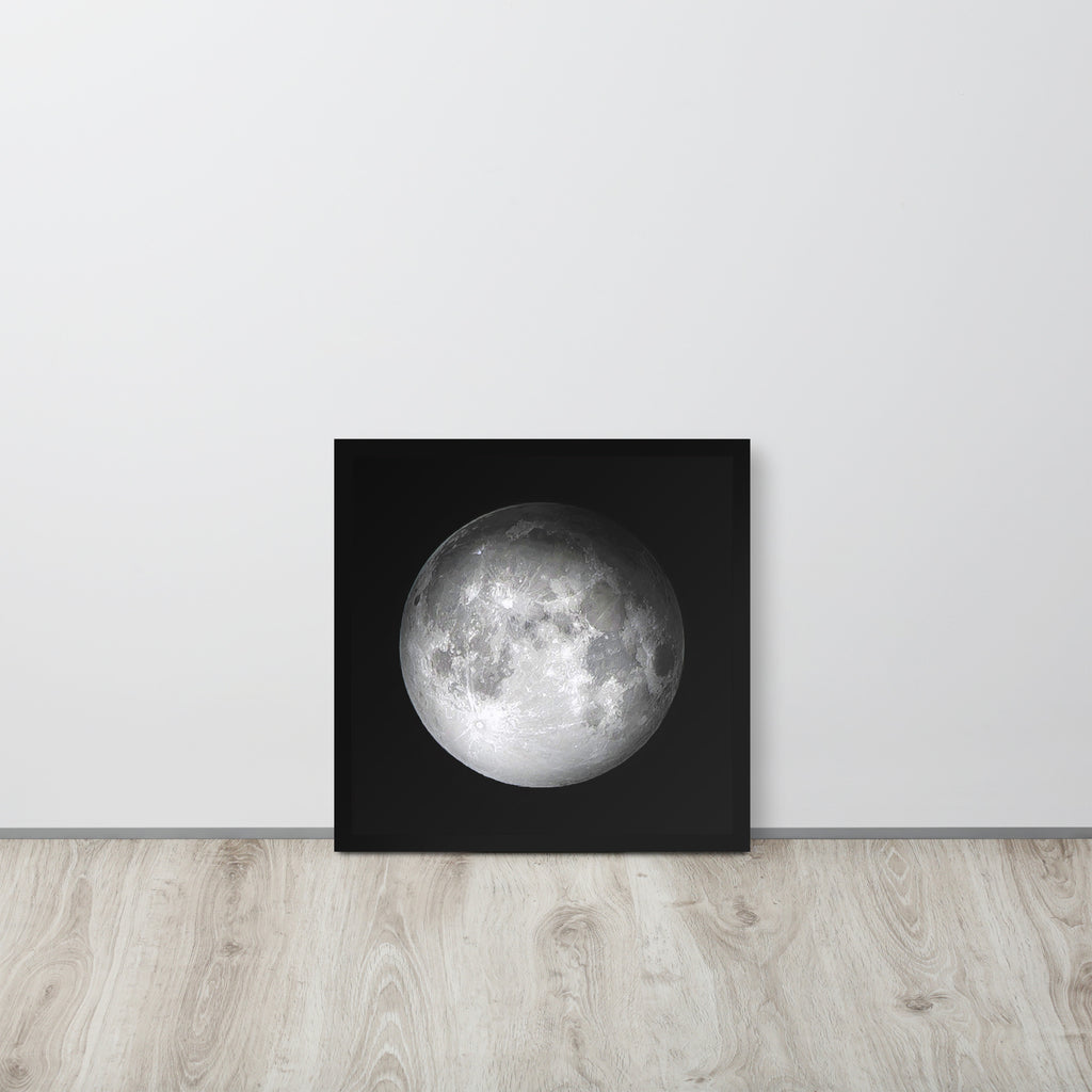 The Moon -- High Quality -- Framed on photo paper