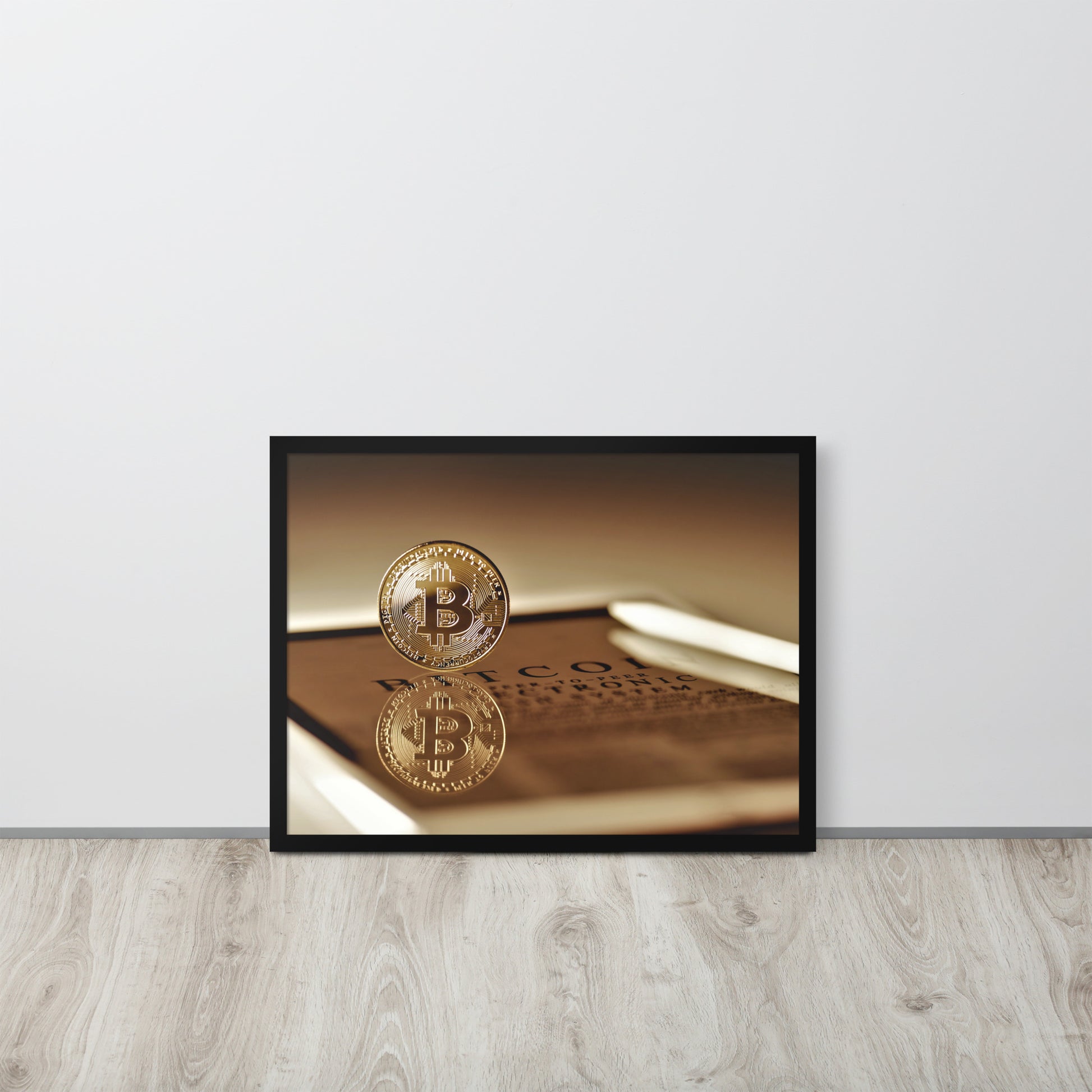 Bitcoin -- High Quality -- Framed on photo paper