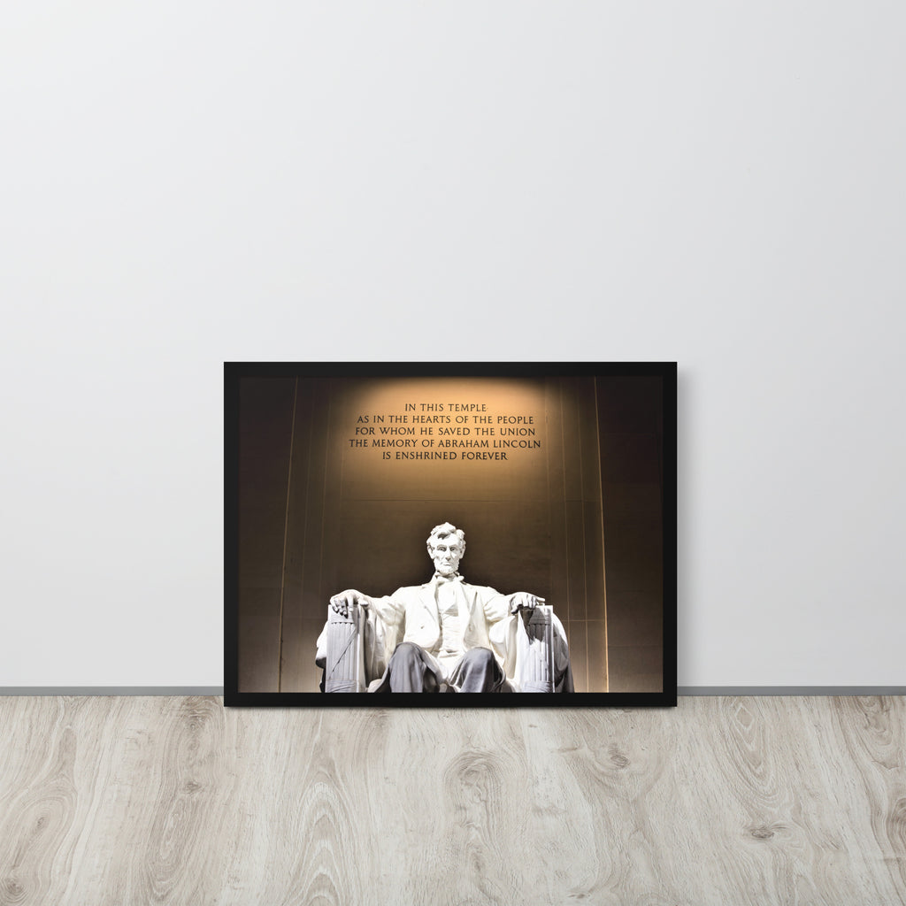 Abraham Lincoln -- High Quality -- Framed on photo paper