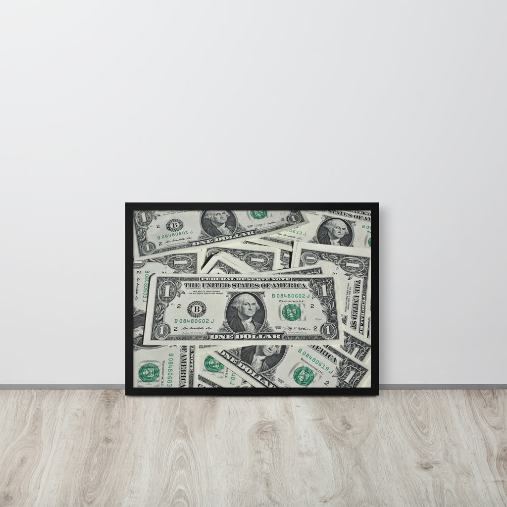 One Dollar -- High Quality -- Framed on photo paper