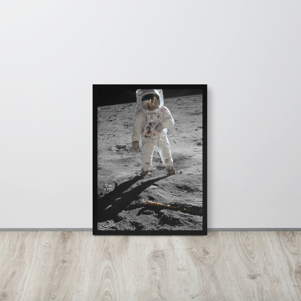 First Step on the Moon -- High Quality -- Framed on photo paper
